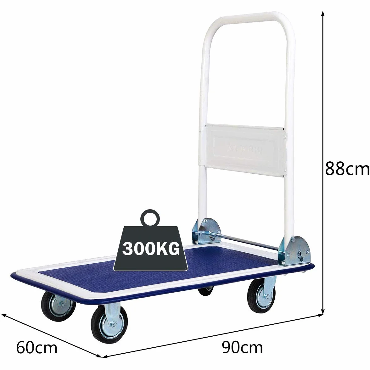 GOPLUS Wózek Platformowy Składany 300 kg Obrotowe Kółka 360° Antypoślizgowy