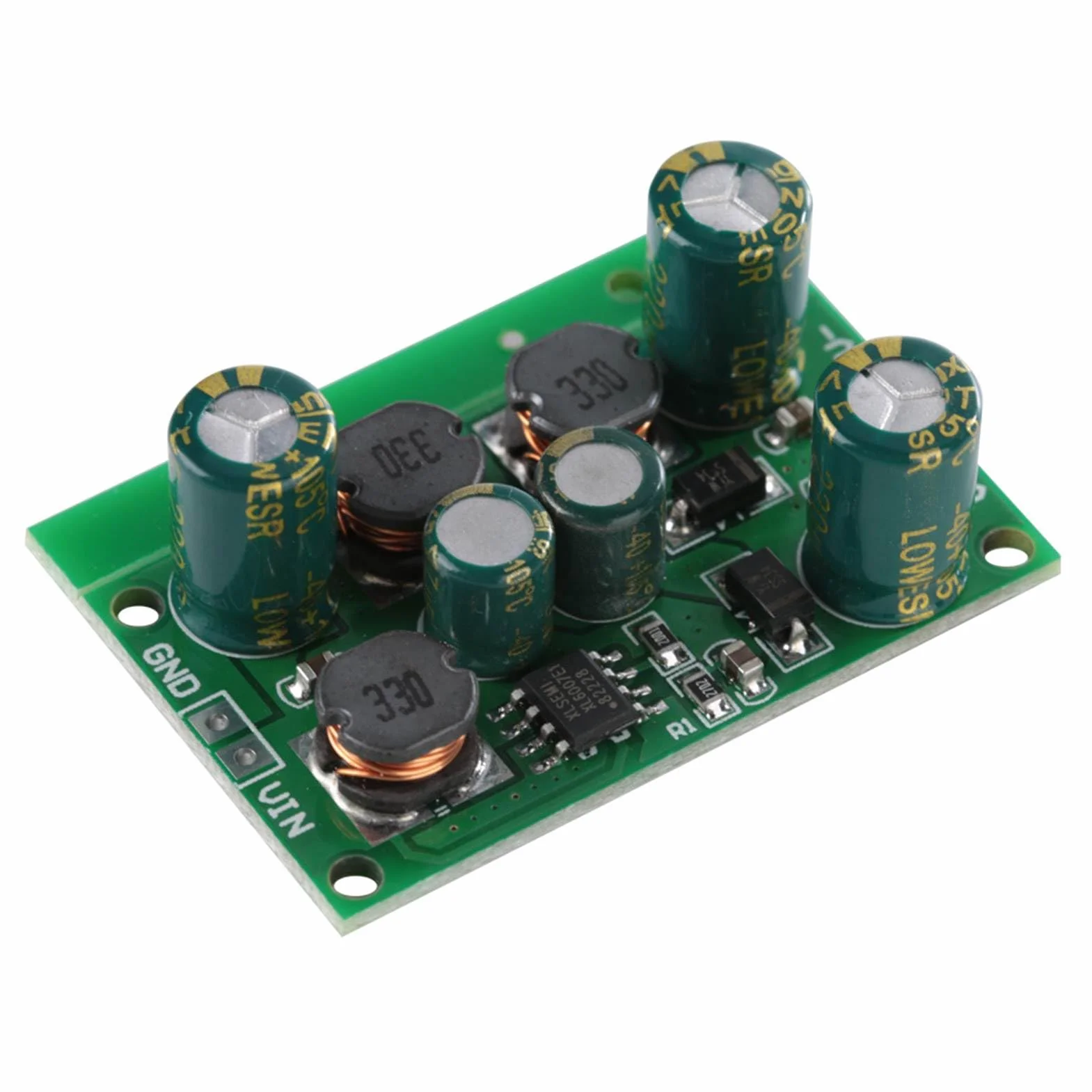 Przetwornica DC-DC Boost, Regulator Napięcia ±6V Wyjście, 3-24V Wejście, Wysoka Sprawność 90%, Kompaktowe Wymiary 42x24x15mm
