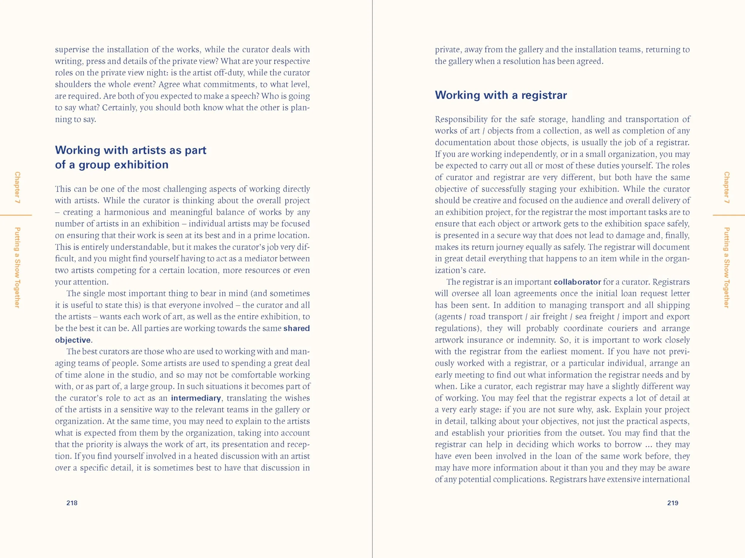 The Curator's Handbook (new edition) /anglais: Museums, Commercial Galleries, Independent Spaces