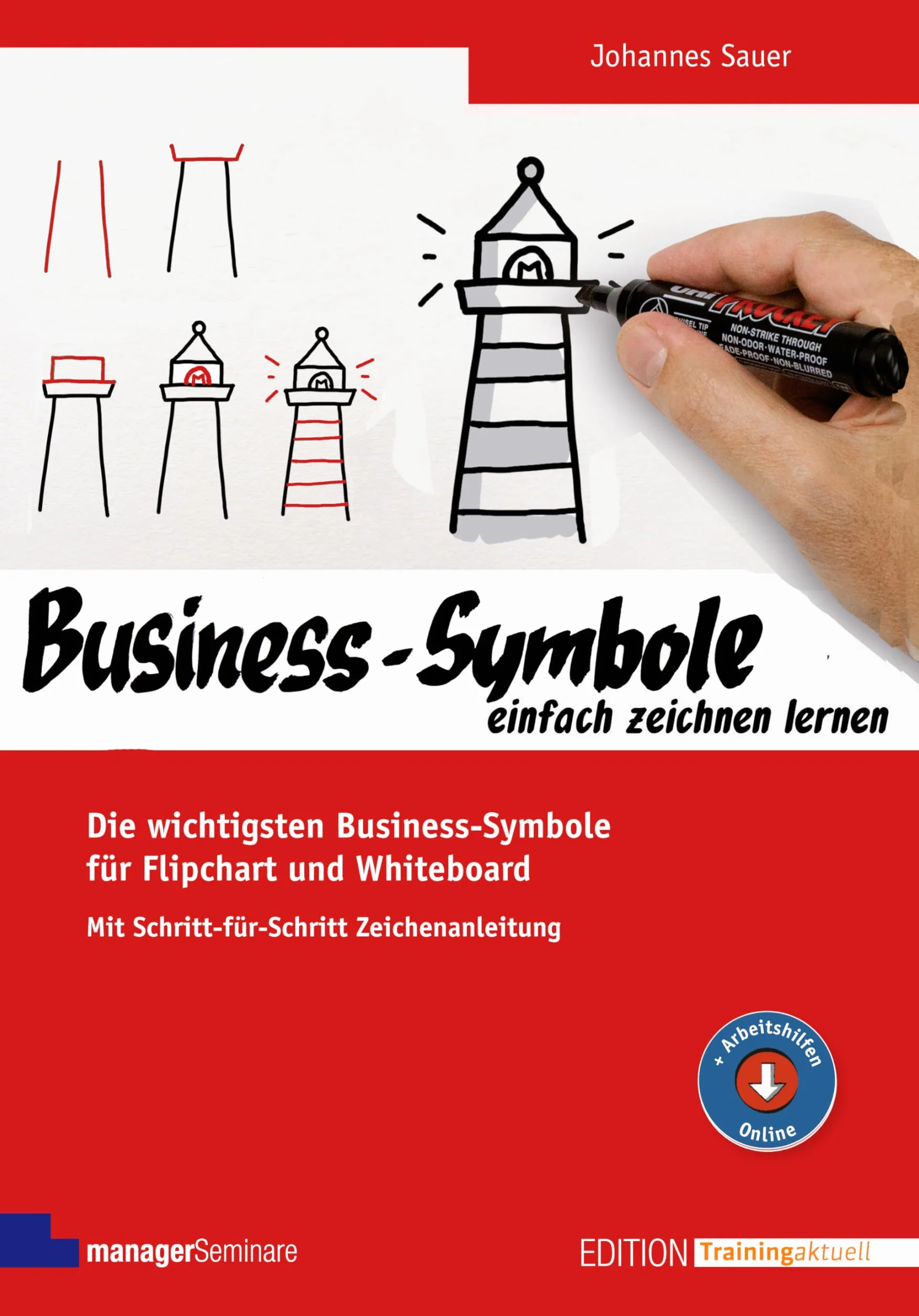 Business-Symbole zeichnen lernen: Flipchart und Whiteboard Motive mit Schritt-für-Schritt-Anleitung