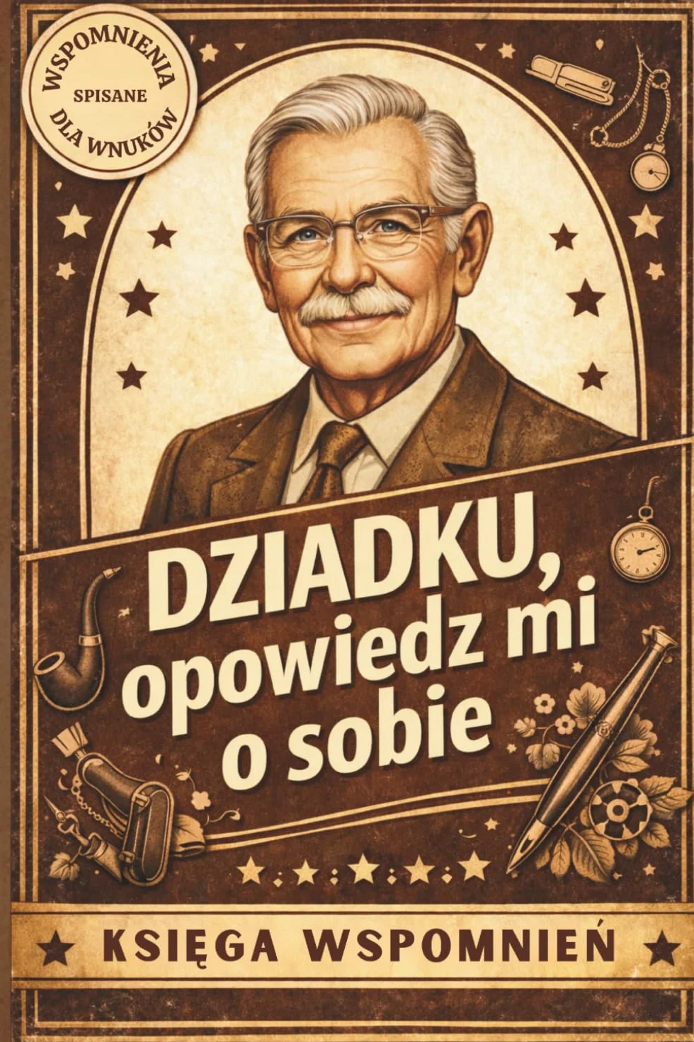 Dziadku, opowiedz mi o sobie: Księga wspomnień. Pytania, historie i życiowa mądrość spisana dla wnuków.