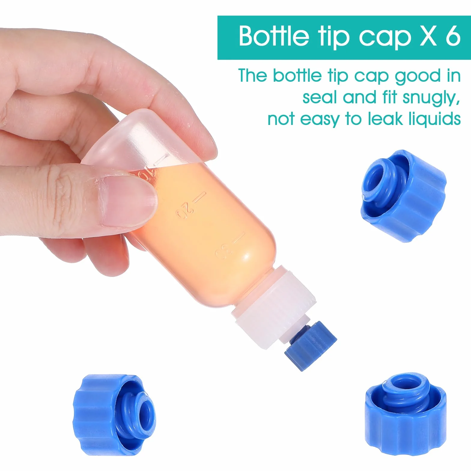 YUXIANLB 6 szt. butelek do wyciskania z końcówką igłową, butelki z aplikatorem kleju, 30 ml plastikowe butelki z kroplomierzem 14ga 16ga 18ga 20ga tępe igły do kleju, płynów, farb
