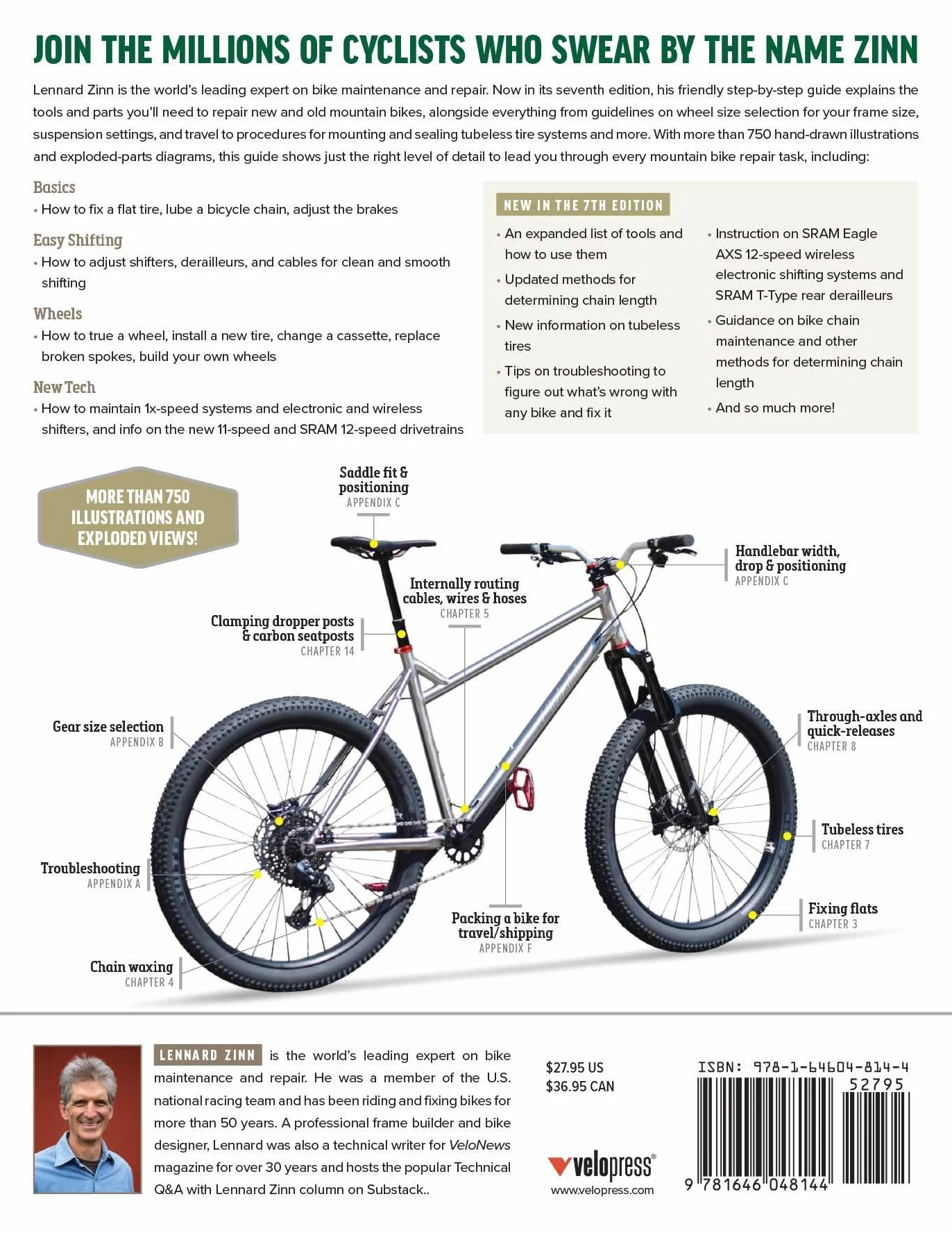 Zinn and the Art of Mountain Bike Maintenance, 7th Edition: Mountain Bike Repair Guide
