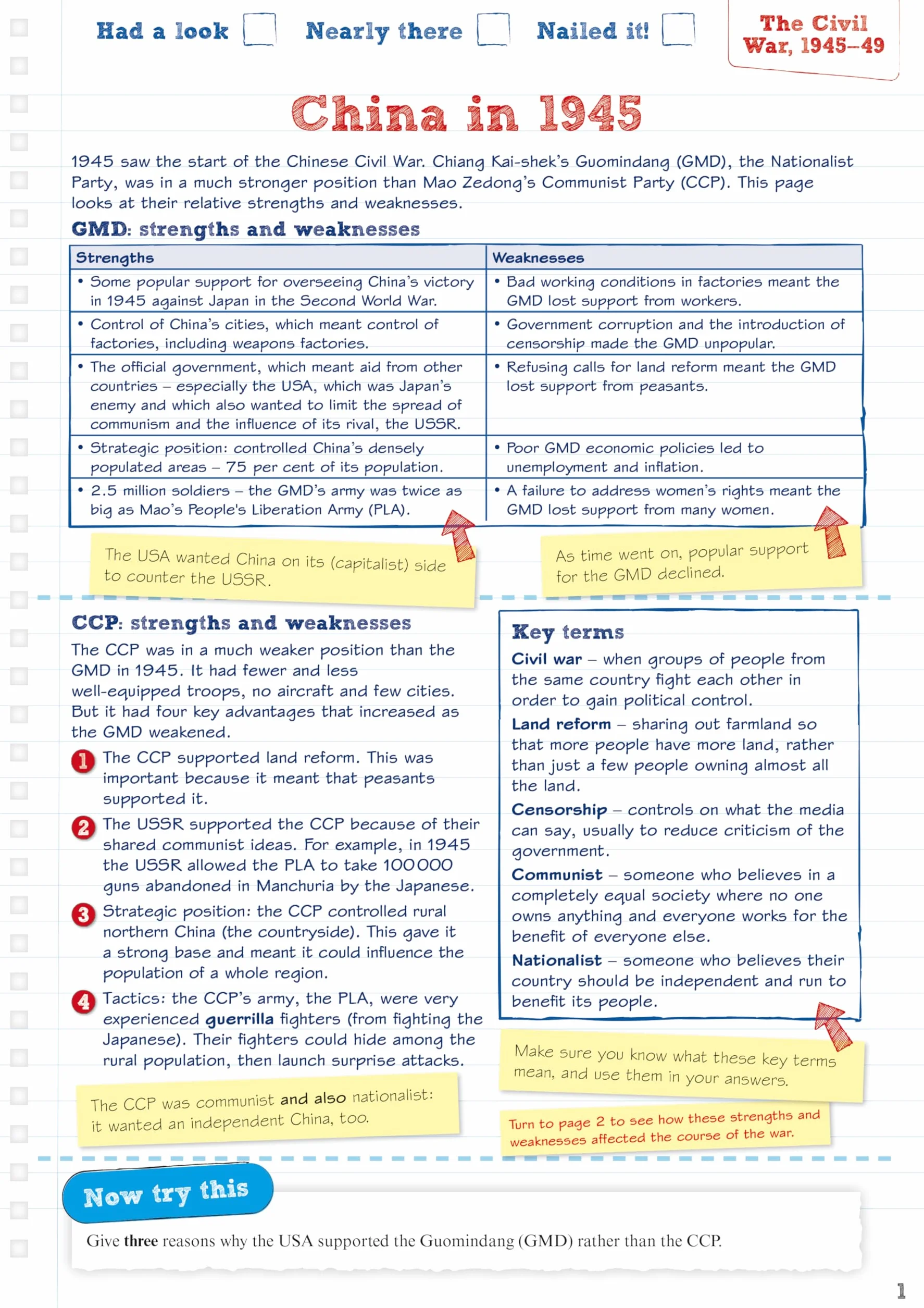 Revise Edexcel GCSE (9-1) History Mao's China Revision Guide and Workbook
