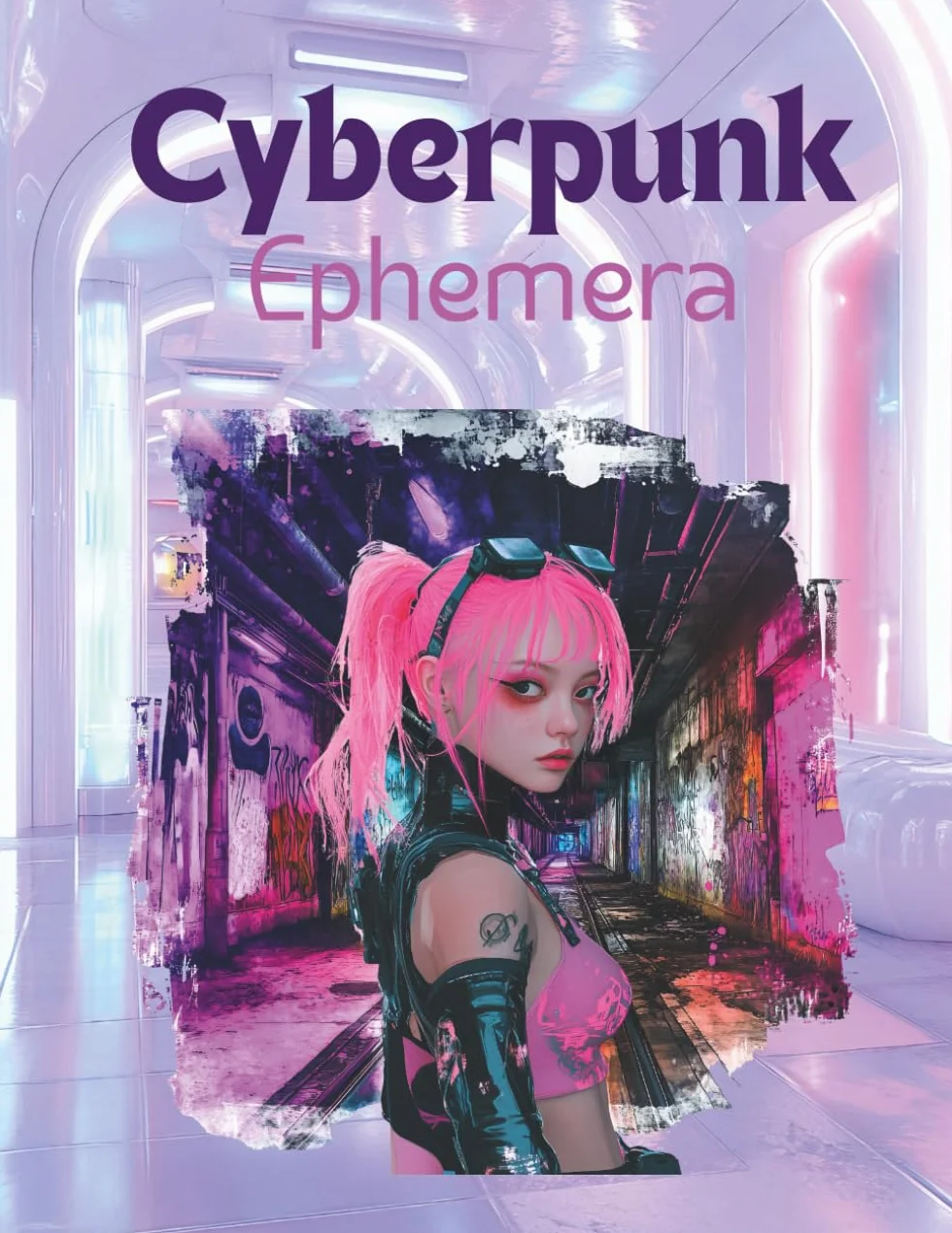 Cyberpunk Ephemera Megalopolis Computer Grunge Graffiti Scrapbooking Junk Journals Artist Trading Cards Paper Crafts