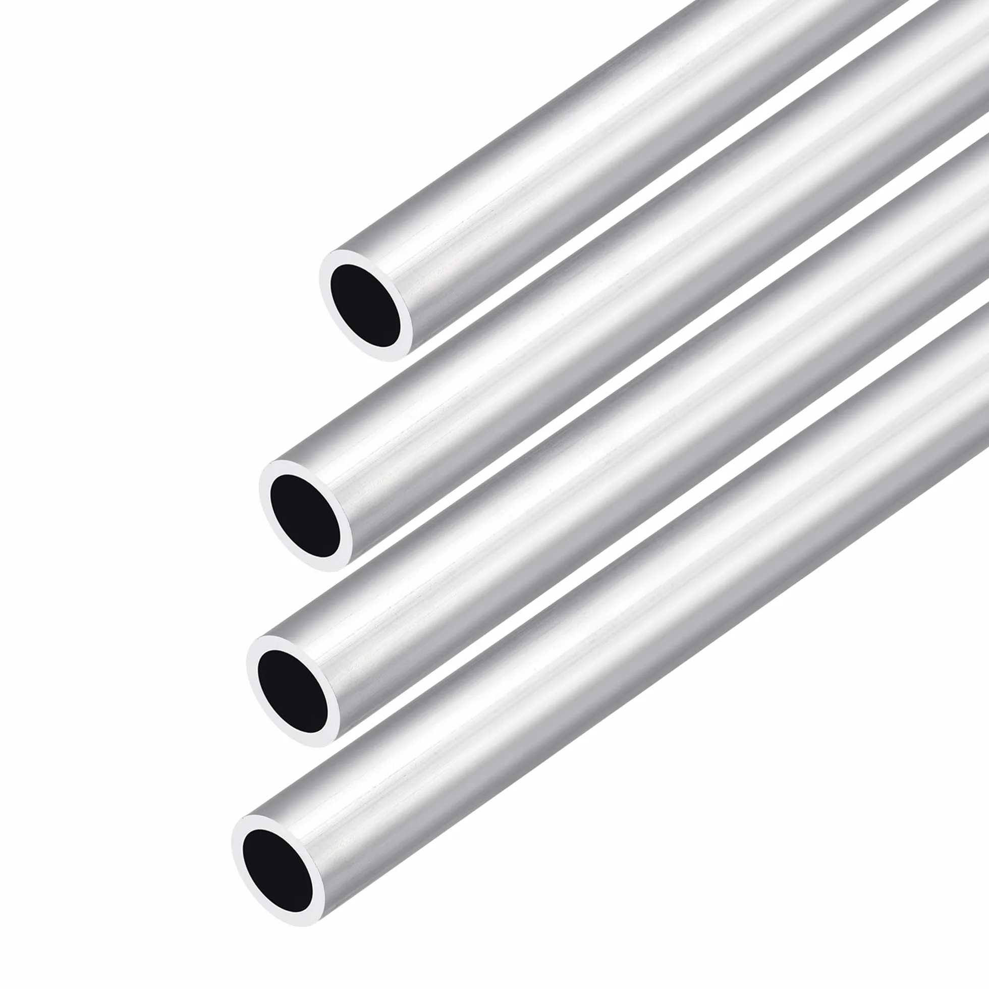 DMiotech 4-pak (12 mm średnica zewnętrzna x 9 mm ID) 6063 aluminiowa okrągła rura o długości 300 mm przemysłowe metalowe rury do budowy ram maszyn projekty DIY