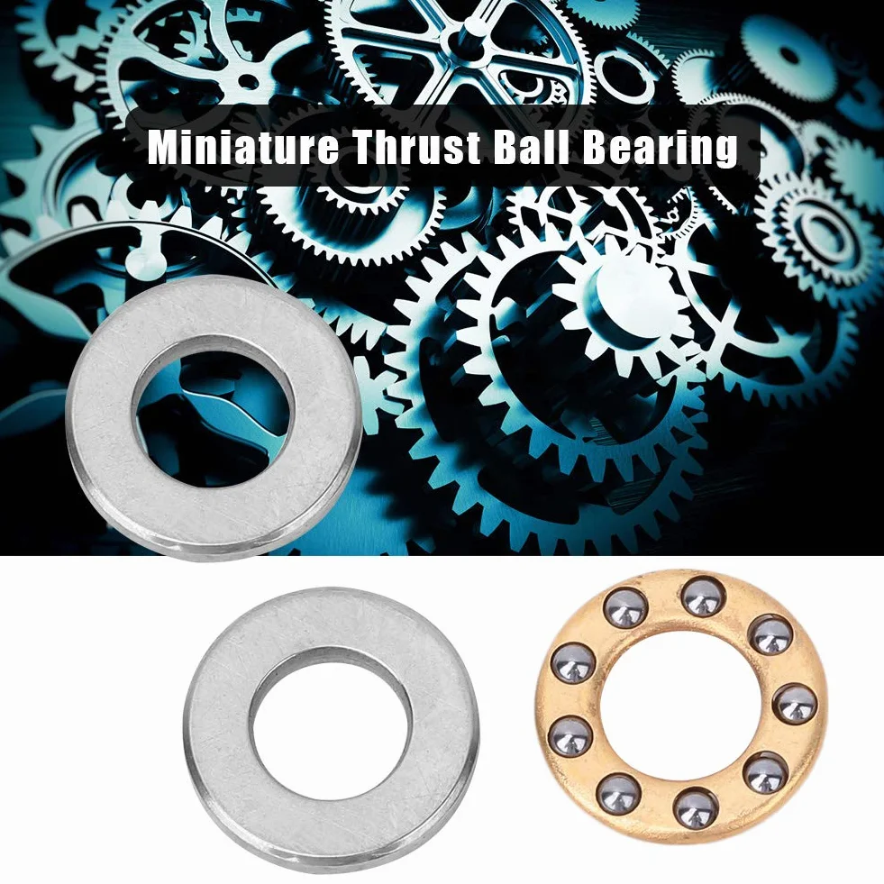 Zestaw Miniaturowych łożysk Oporowych do Produkcji Maszyn, Cichy Obrót, Mały Opór Tarcia (F5-10M 5 * 10 * 4mm)
