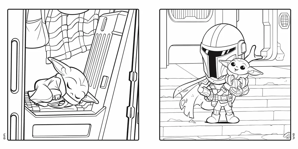 Star Wars The Mandalorian and Grogu: A Cute and Cosy Colouring Book