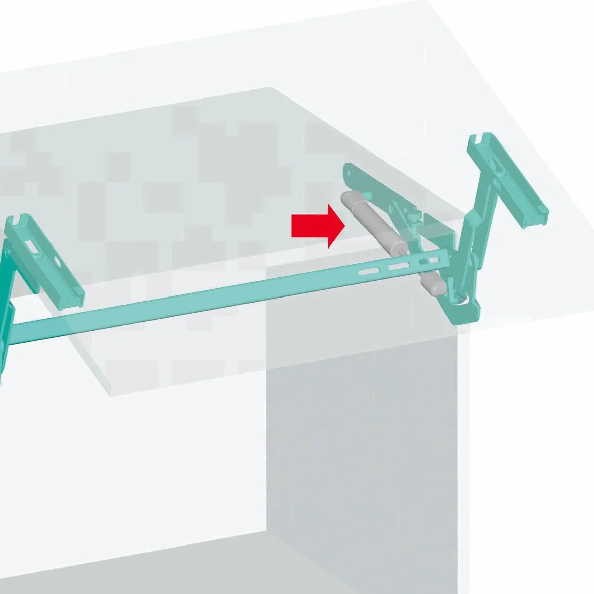 2 x SO-TECH® Kesseböhmer sprężyna kompresyjna Lift-O-Mat (wersja wzmocniona) 320N (335N) do okucia wychylnego HSB