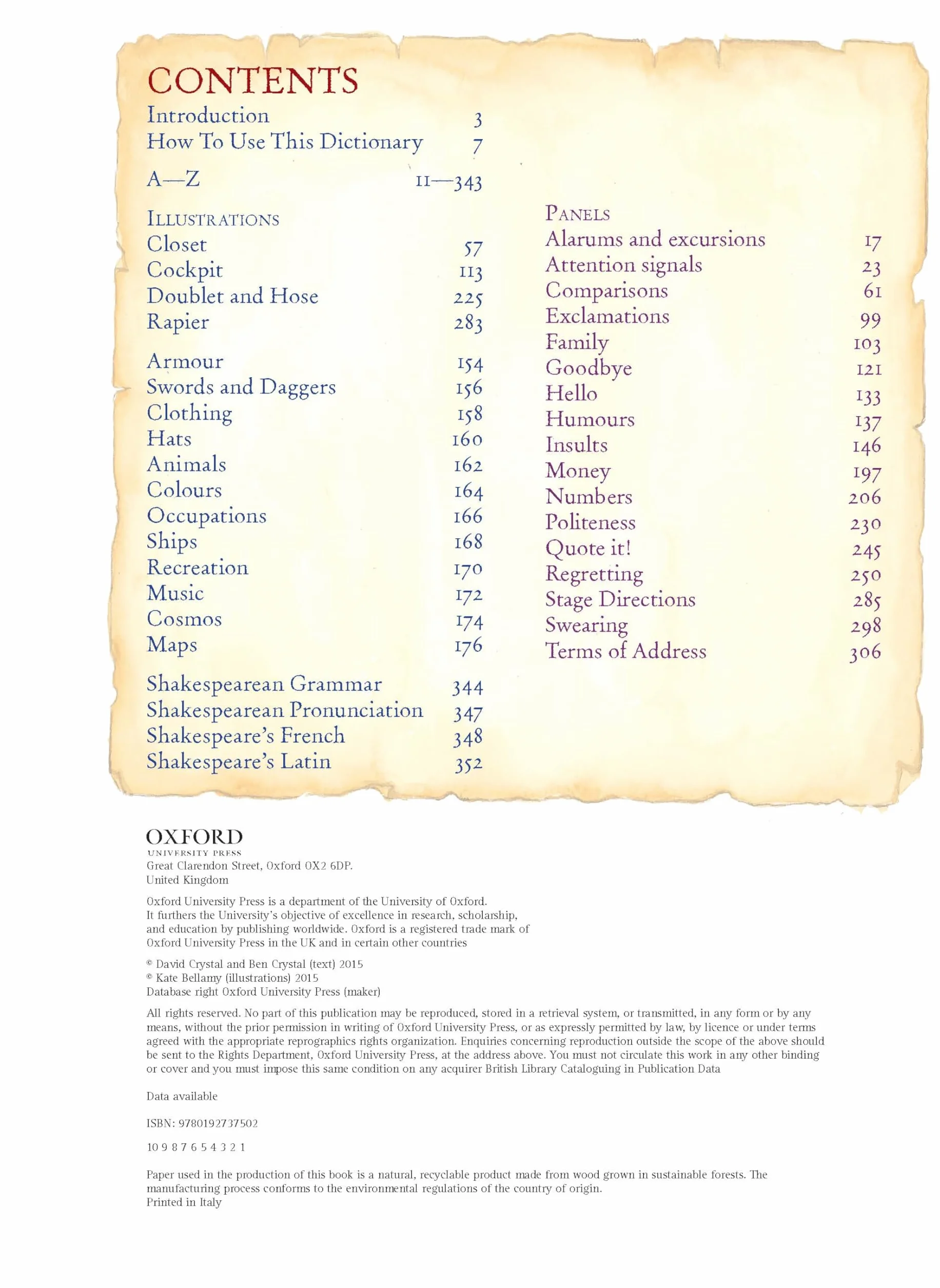 Oxford Illustrated Shakespeare Dictionary