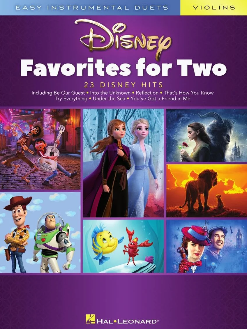 Disney Favorites for Two Easy Instrumental Duets Violins 23 Titres