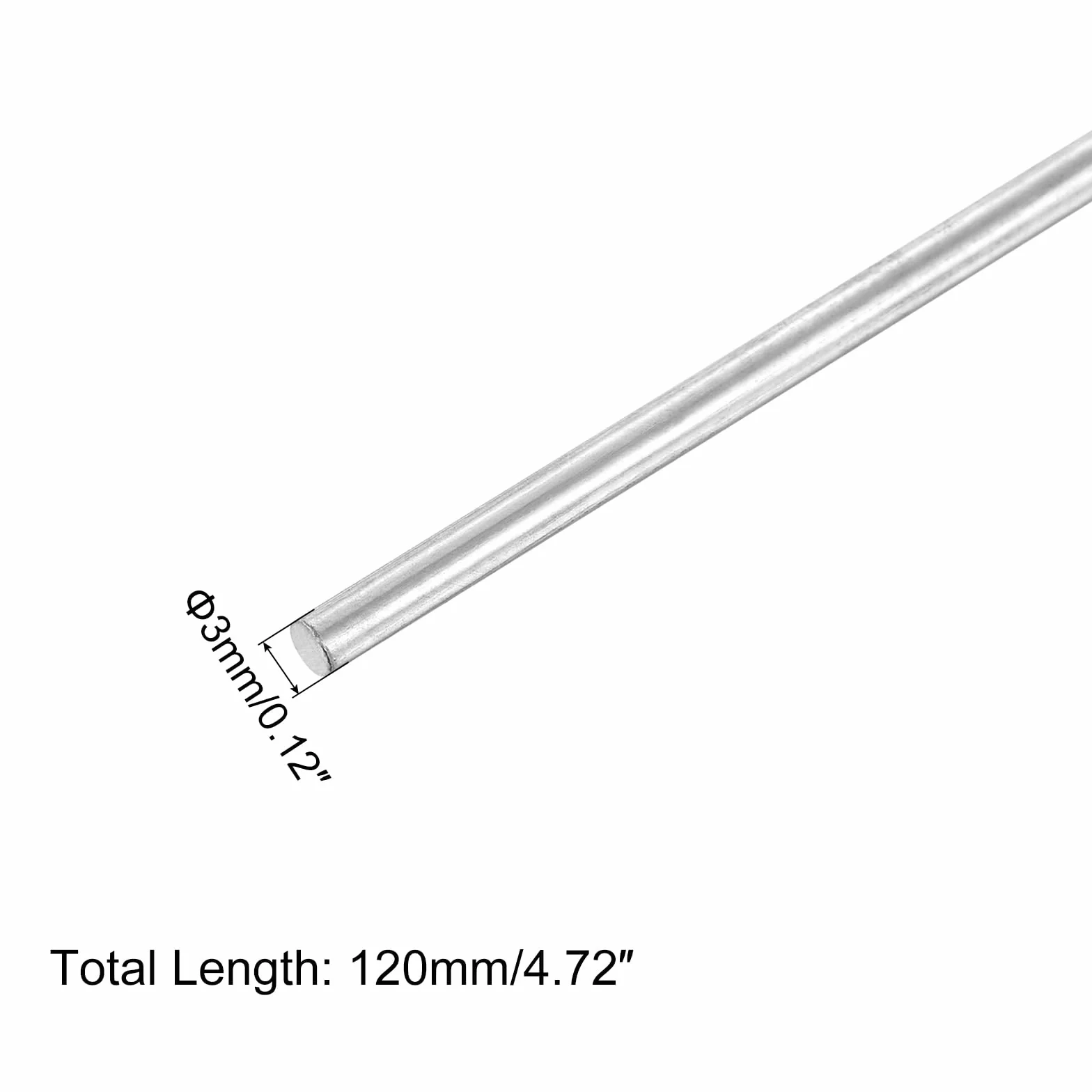Pręty ze stali nierdzewnej 304 3 mm x 120 mm okrągłe wałki 10 szt