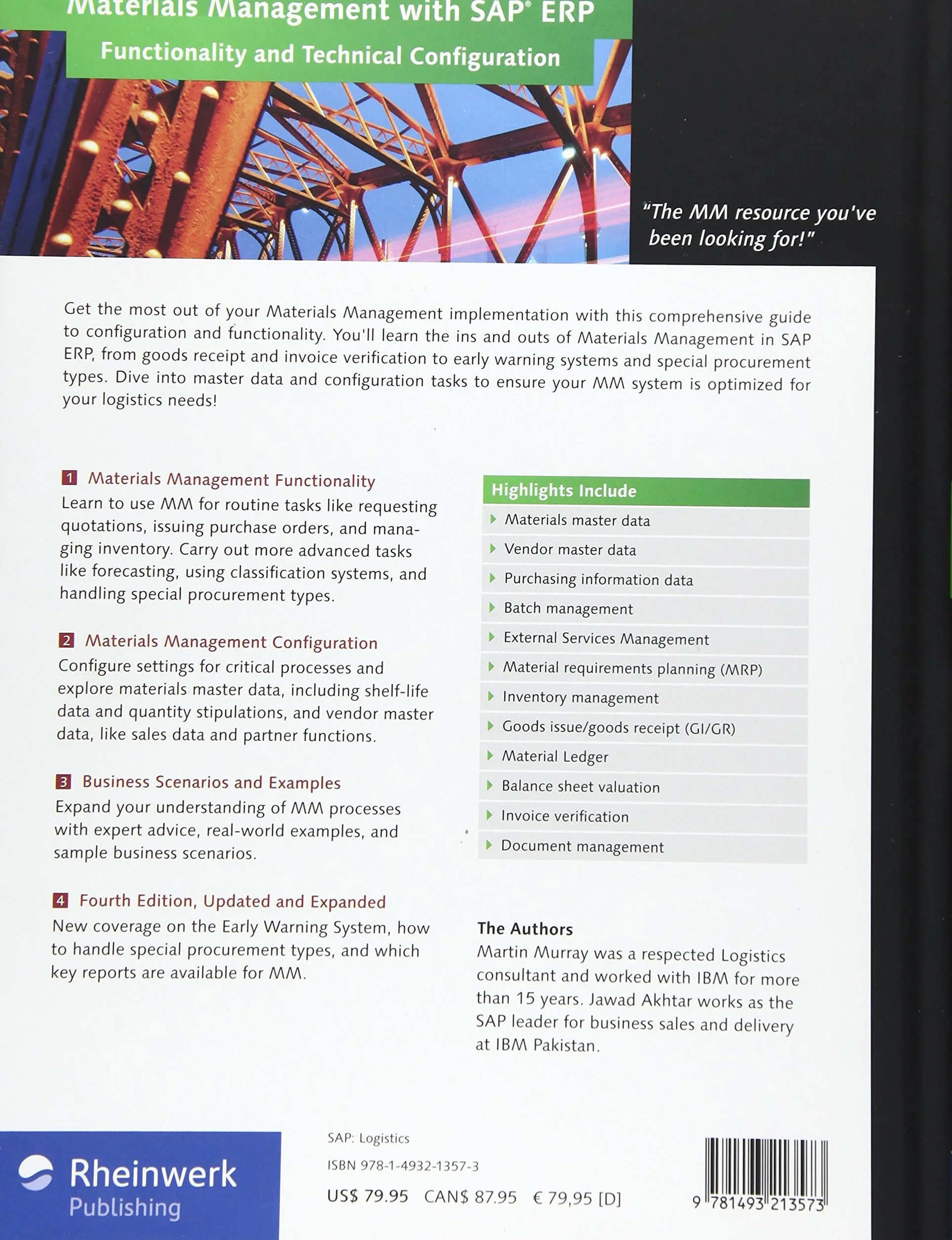 Materials Management with SAP Erp: Functionality and Technical Configuration