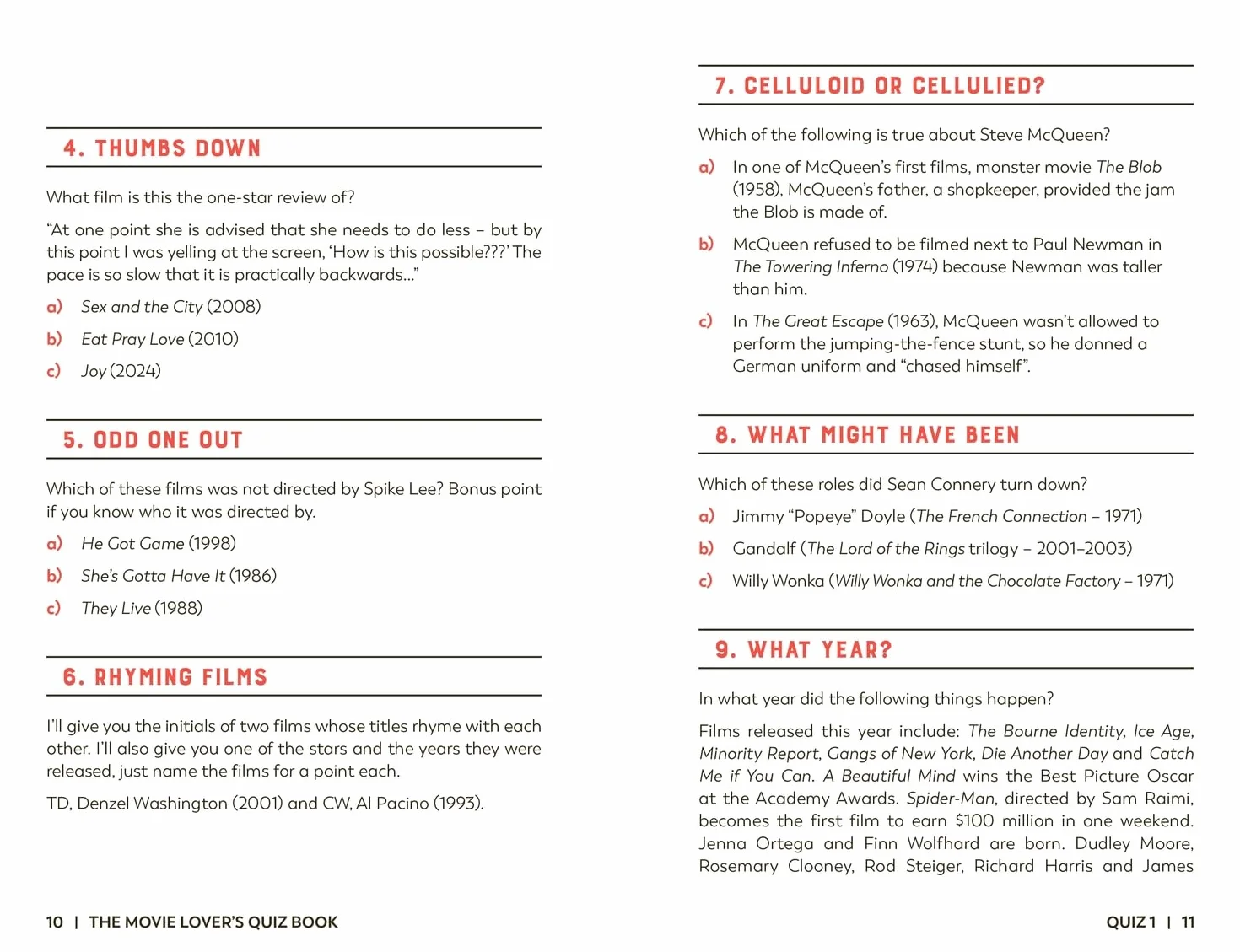 The Movie Lover's Quiz Book: Over 900 Questions on Films, Stars & Directors
