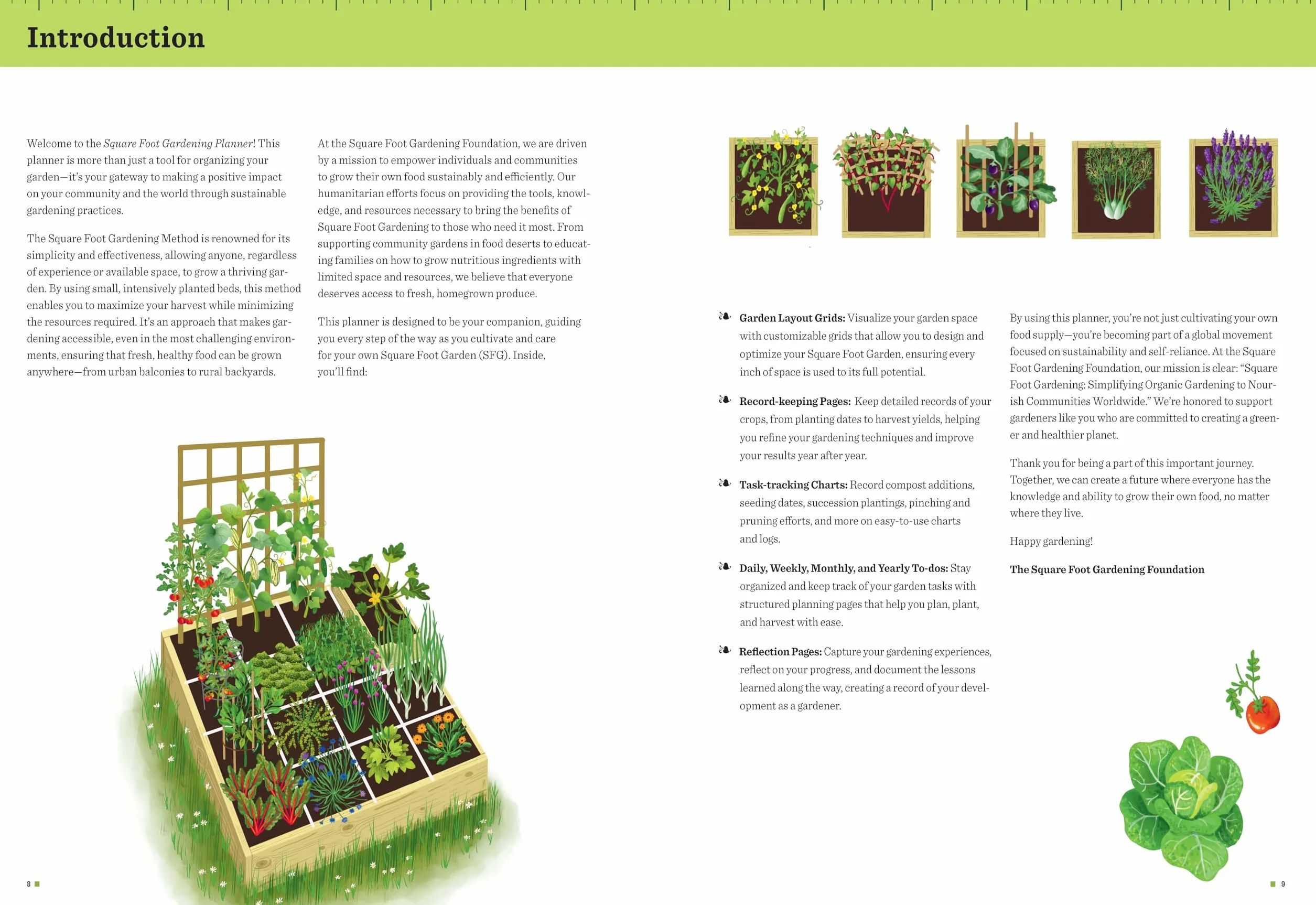 Square Foot Gardening Planner: 3-Year Journal for Planning, Planting, and Care
