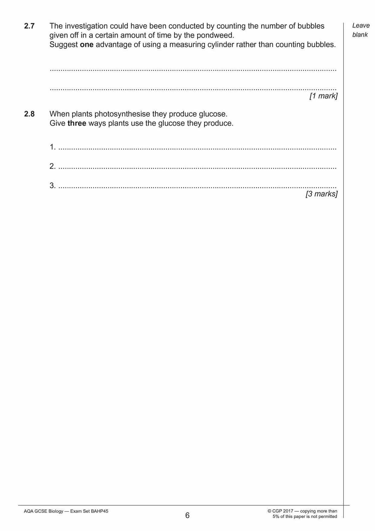GCSE Biology AQA Practice Papers: Higher Pack 1