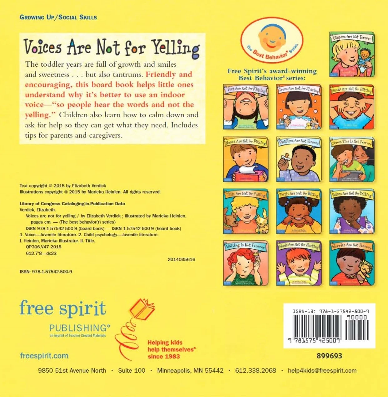 Voices Are Not for Yelling Board Book