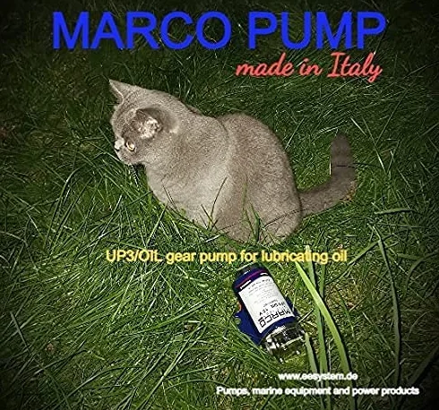 MARCO UP3/OIL samozasysająca pompa olejowa z brązowymi kołami zębatymi, 5,5 l/min, 2 bar, 12 V, pompa transferowa, pompa do łodzi, pompa do diesla, pompa okrętowa, pompa do oleju opałowego, pompa