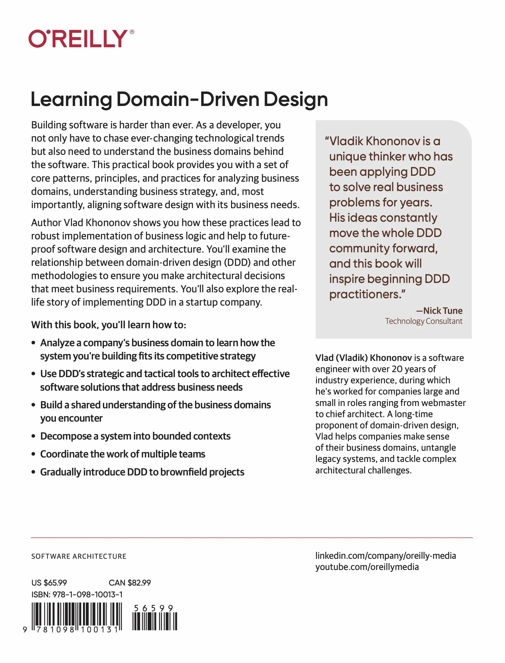 Learning Domain-Driven Design: Aligning Software Architecture and Business Strategy