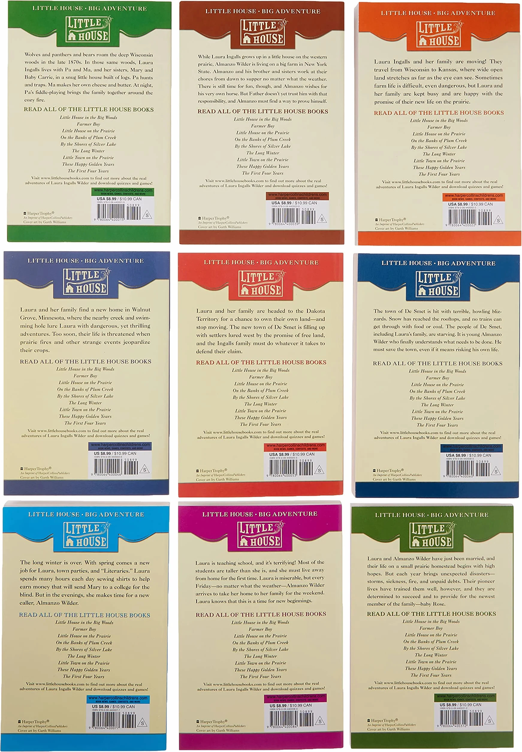 The Little House Set: Books 1 to 9