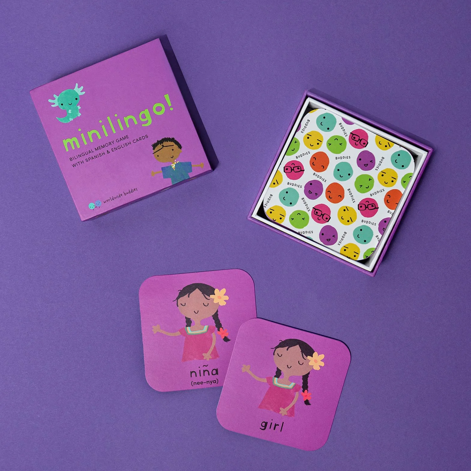 Minilingo Flashcards: Bilingual Memory Game With Spanish & English Cards
