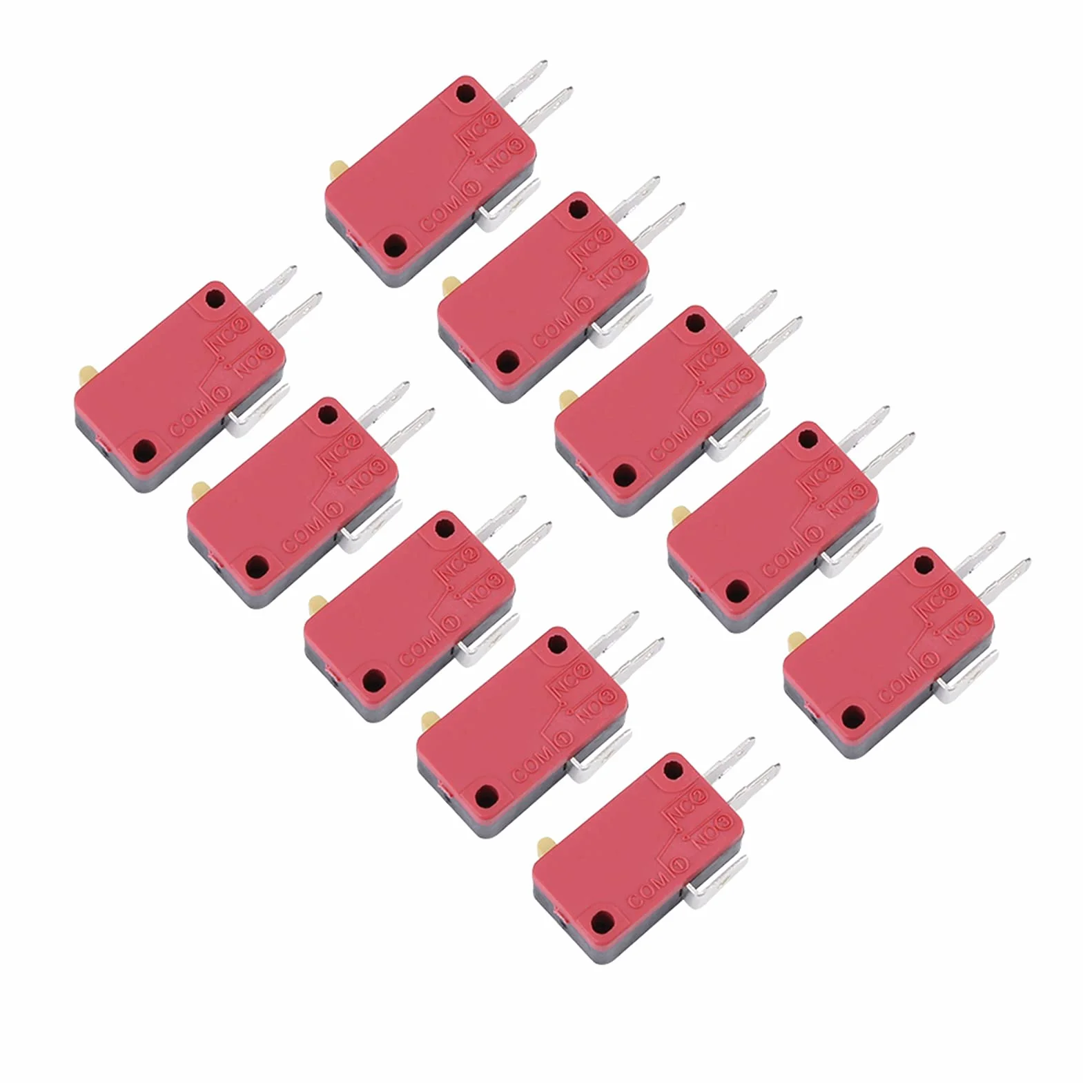 Mikroprzełącznik 10 szt. 3-pinowy krańcowy przycisk do elektroniki
