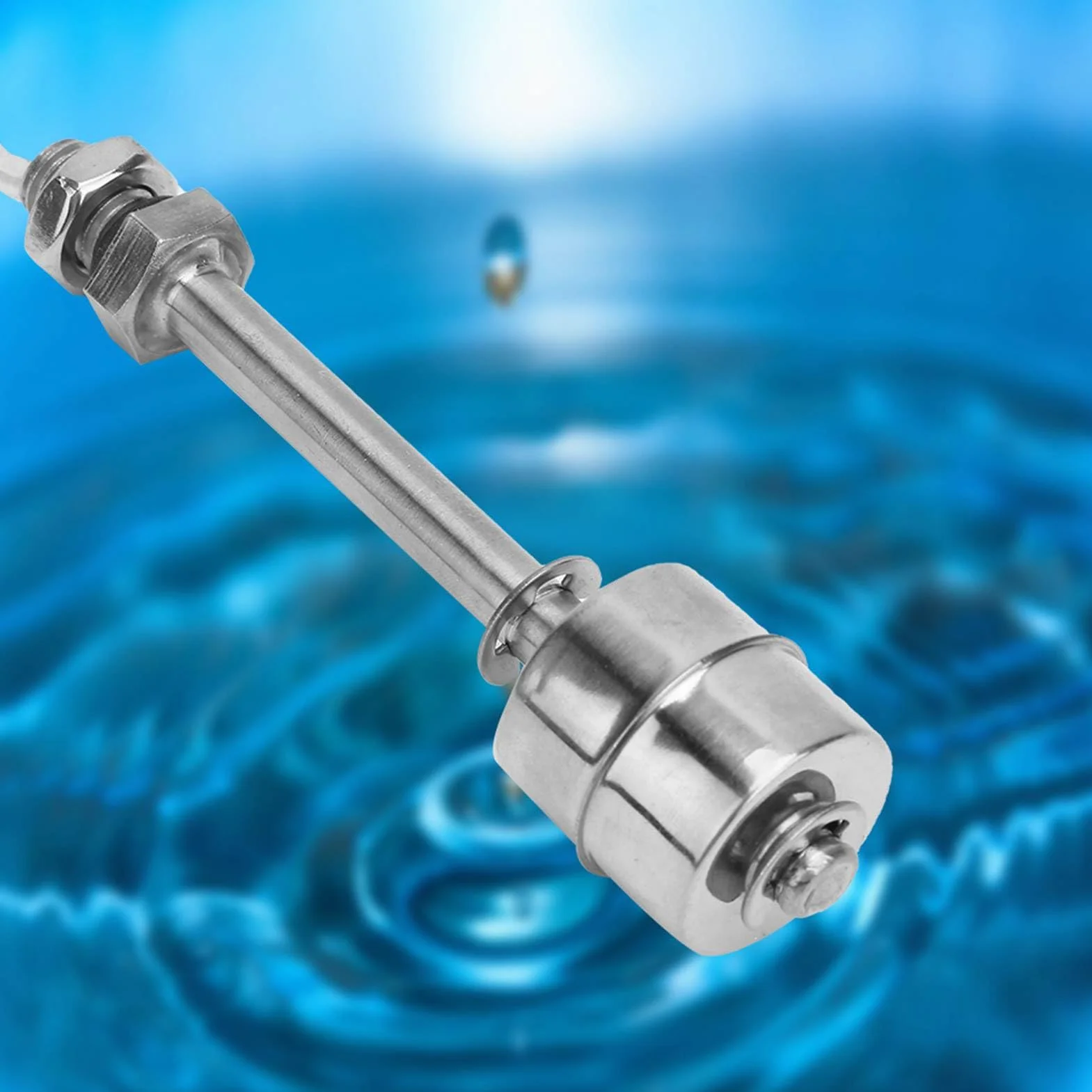 Czujnik poziomu cieczy M10x1,5 ze stali nierdzewnej przełącznik pływakowy 0-220 V NC długość 100 mm
