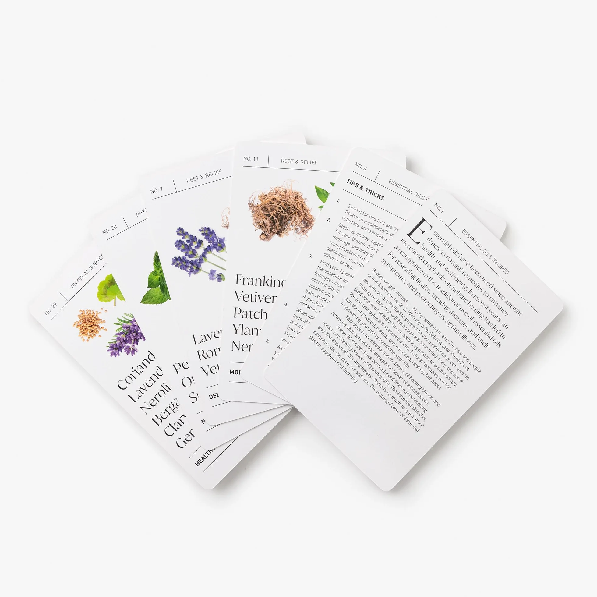 Essential Oils Recipes: 52-Card Deck for Healing and Home 50 Recipes