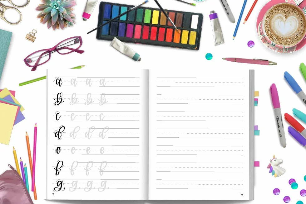 Kalligrafie Hand Lettering für Kinder Anfängerhandbuch