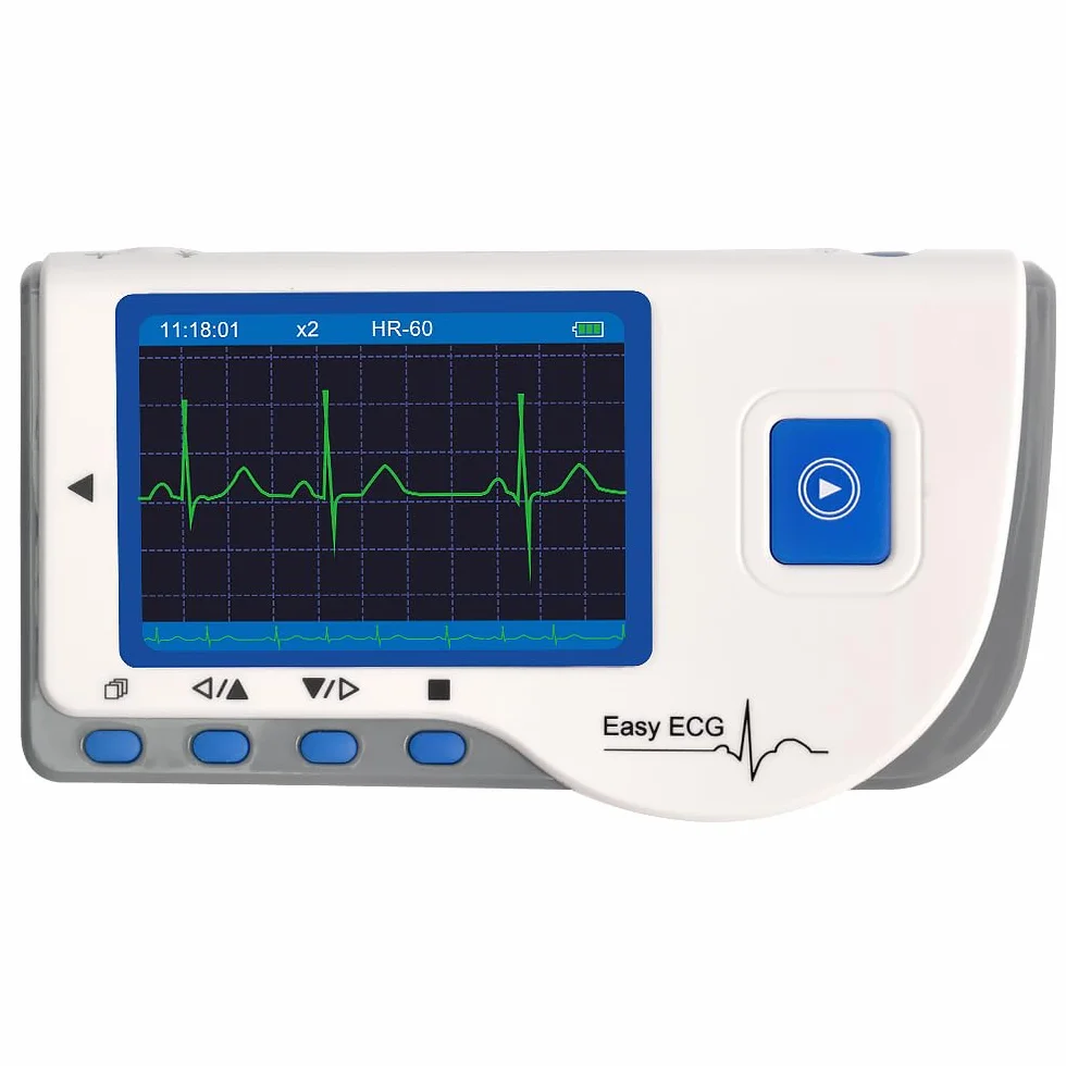 Prince 180B przenośny monitor EKG ciągły pomiar z 3-przewodowym kablem EKG i elektrodamami