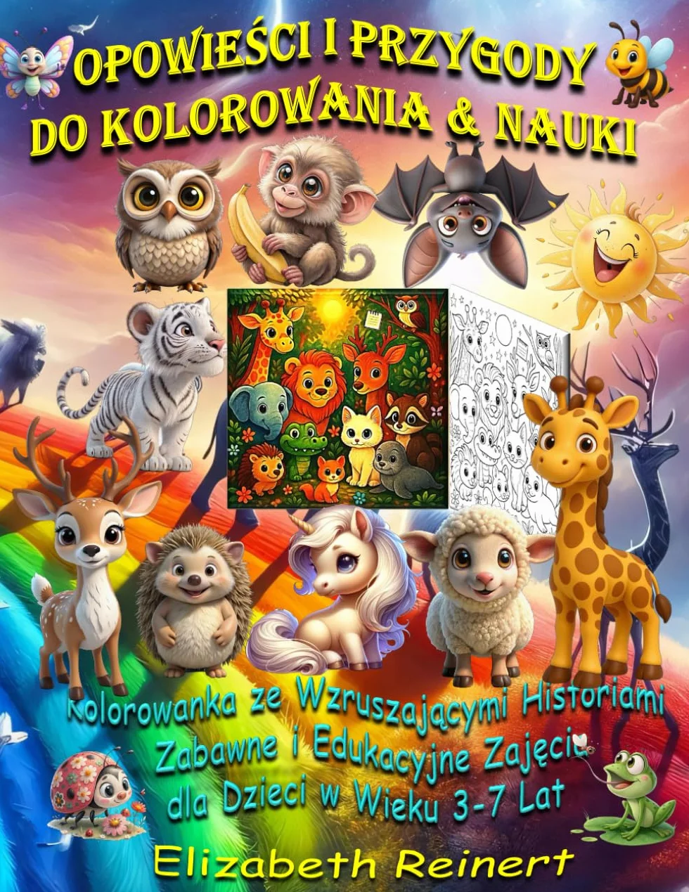 Kolorowanka OPOWIEŚCI I PRZYGODY dla Dzieci 3-7 Lat Edukacyjne Zajęcia