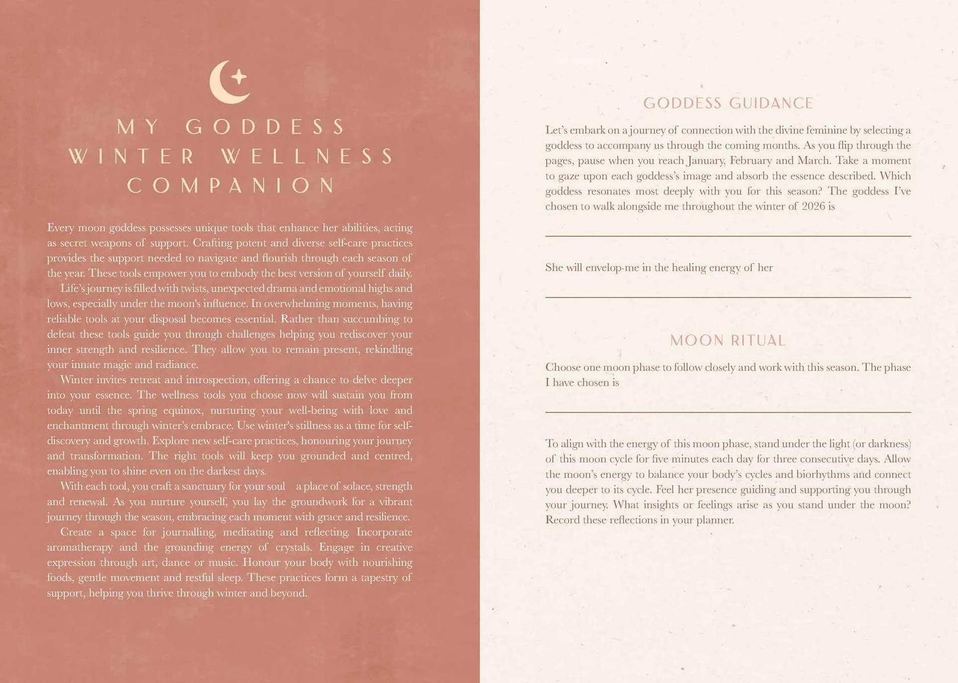 2026 Moon Goddess Planner - Northern Hemisphere