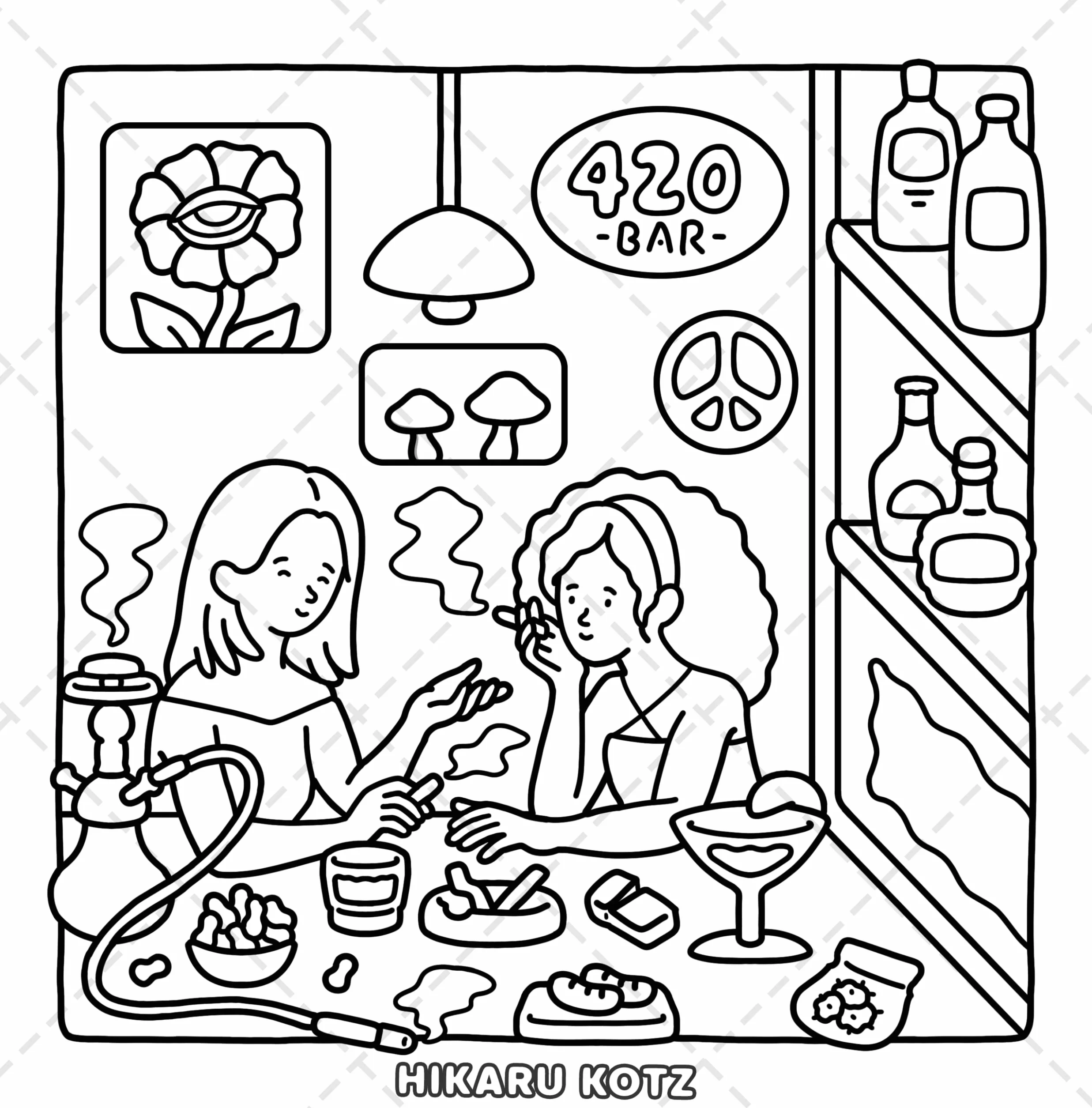 Stoner Life: High and Wild Coloring Book for Adults