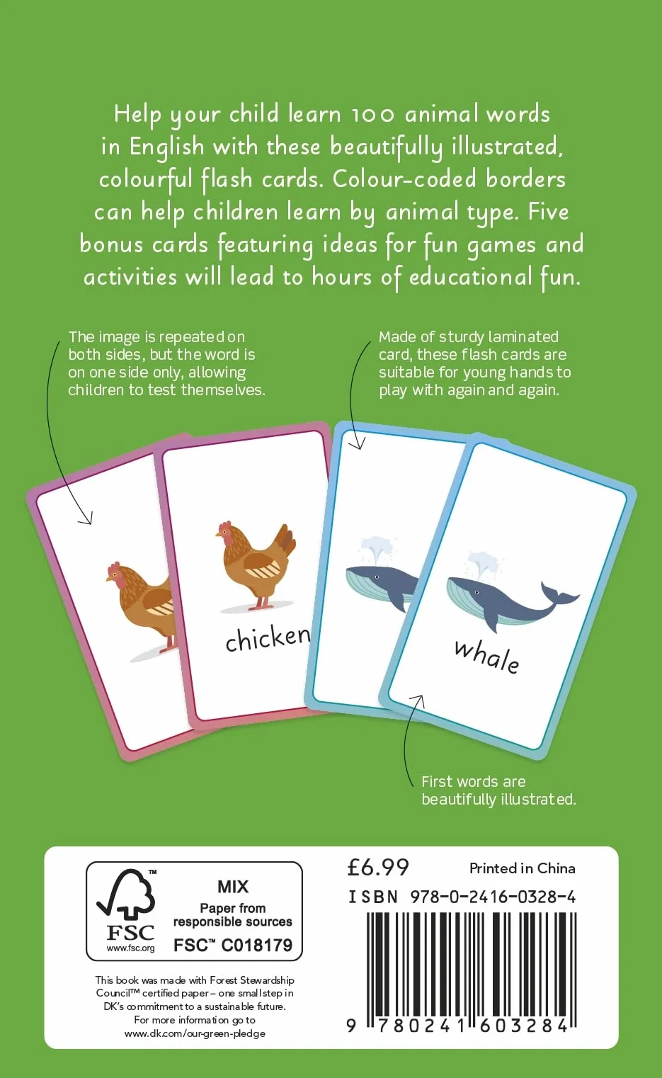 English for Everyone Junior First Words Animals Flash Cards