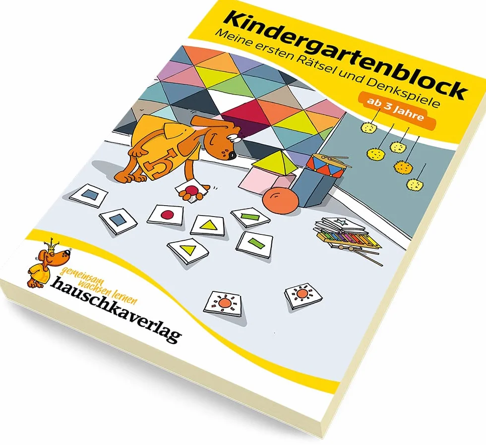 Kindergartenblock Meine ersten Rätsel und Denkspiele ab 3 Jahre Bunter Rätselblock