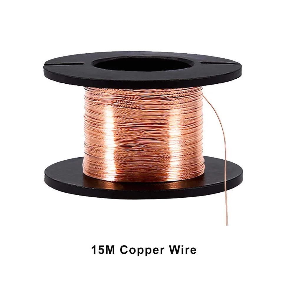 20 rolek / 10 rolek / 5 rolek drut miedziany emaliowany 0,1 mm magnetyczny zwijanie drut naprawczy 15 m do łączenia lub lutowania (10 rolek)
