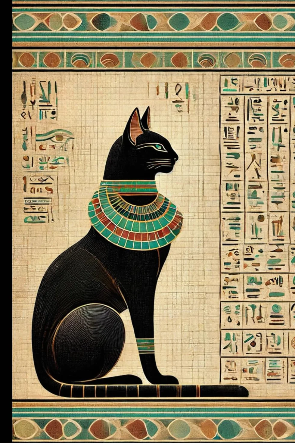 Bastet Notebook: Ancient Egyptian Cat Journal with Lined Pages (6x9, 120 Pages)