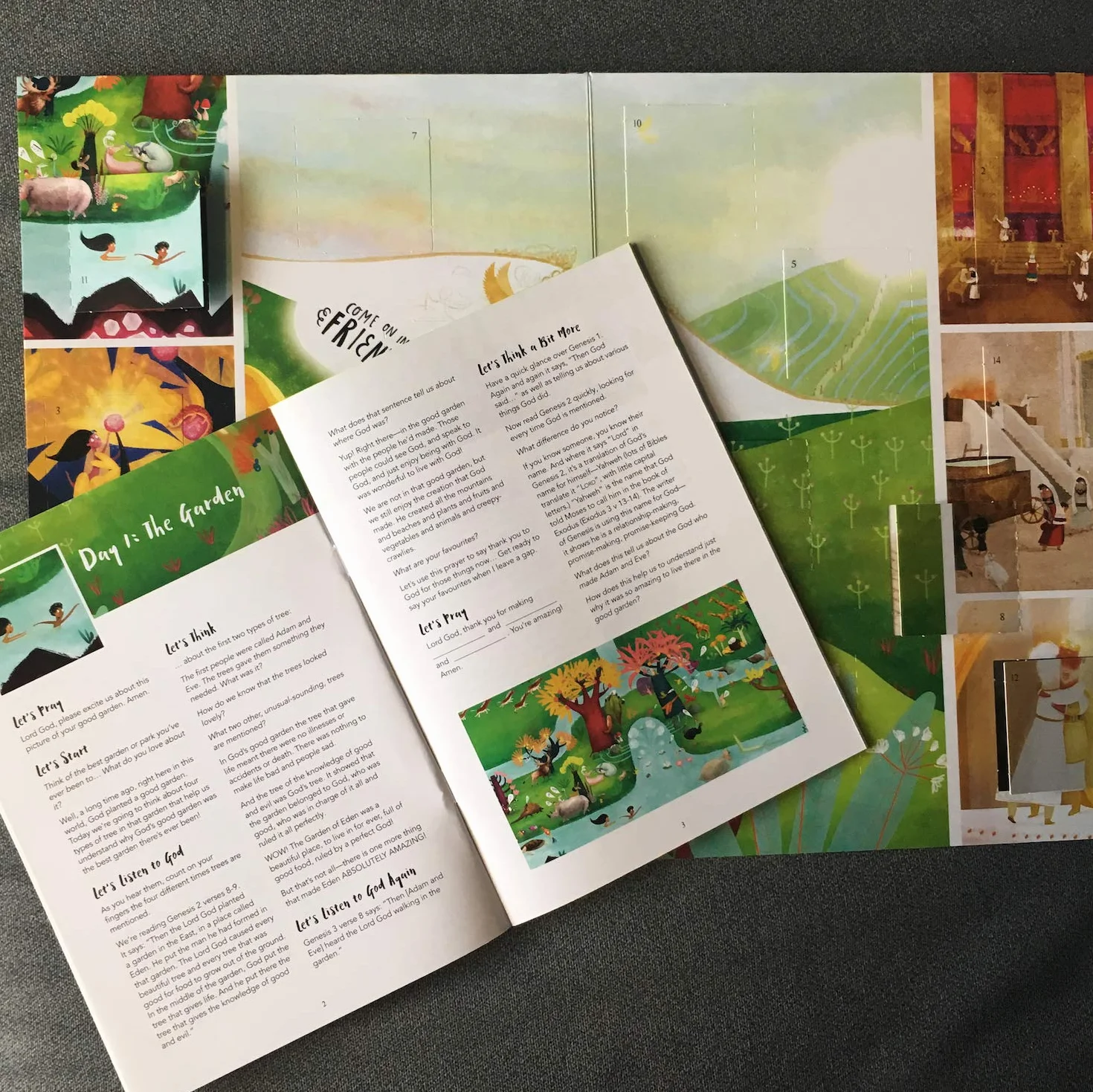 The Garden, the Curtain and the Cross Easter Calendar: Family Devotional with 15-Door Calendar