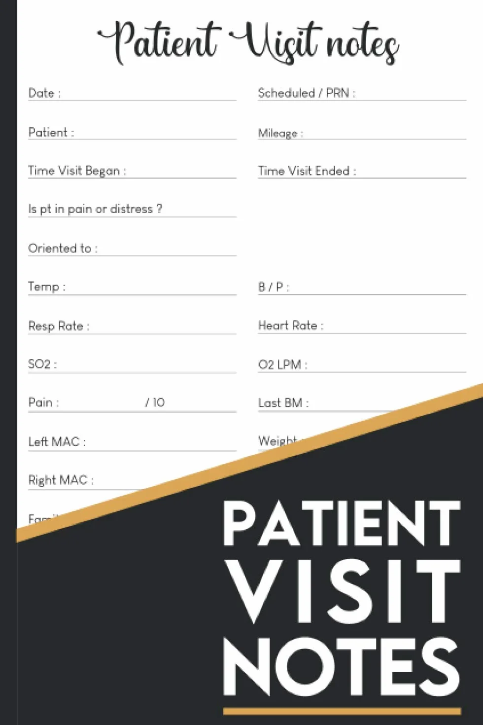 Hospice Nurse Reference Notebook Nursing Assessment Visit Notes