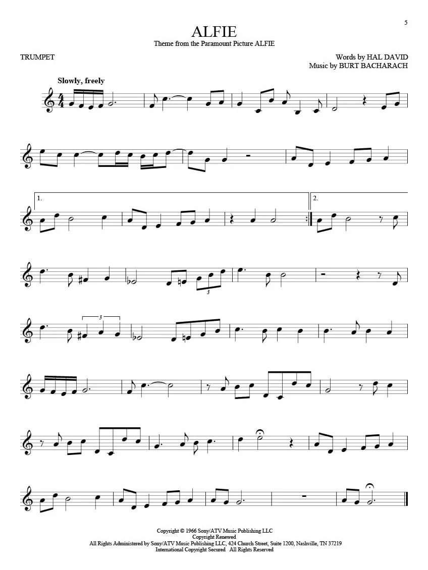 101 movie hits for trumpet - trompette - recueil