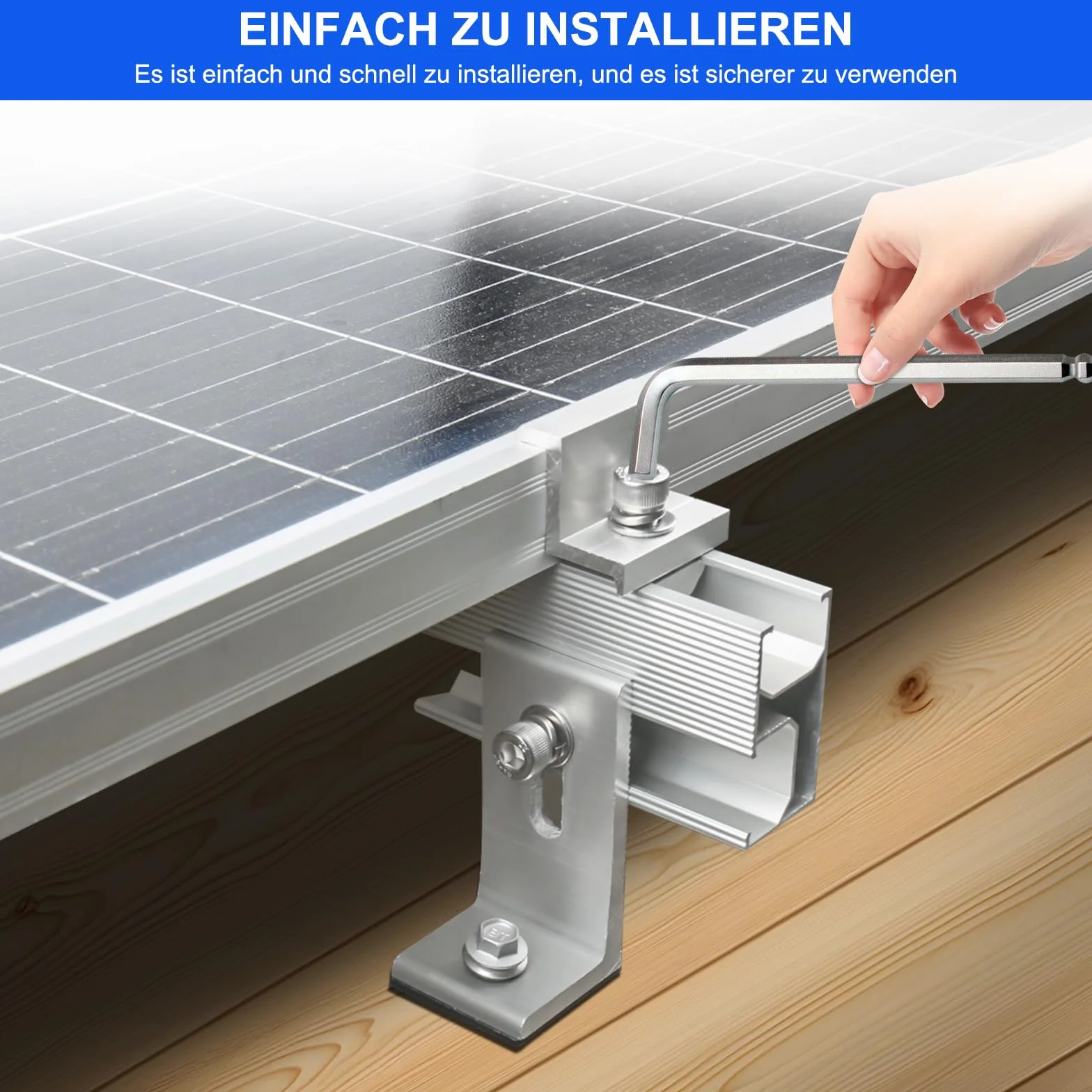 Zestaw uchwytów do modułu solarnego 10 sztuk aluminiowych do paneli słonecznych mini szyna montażowa