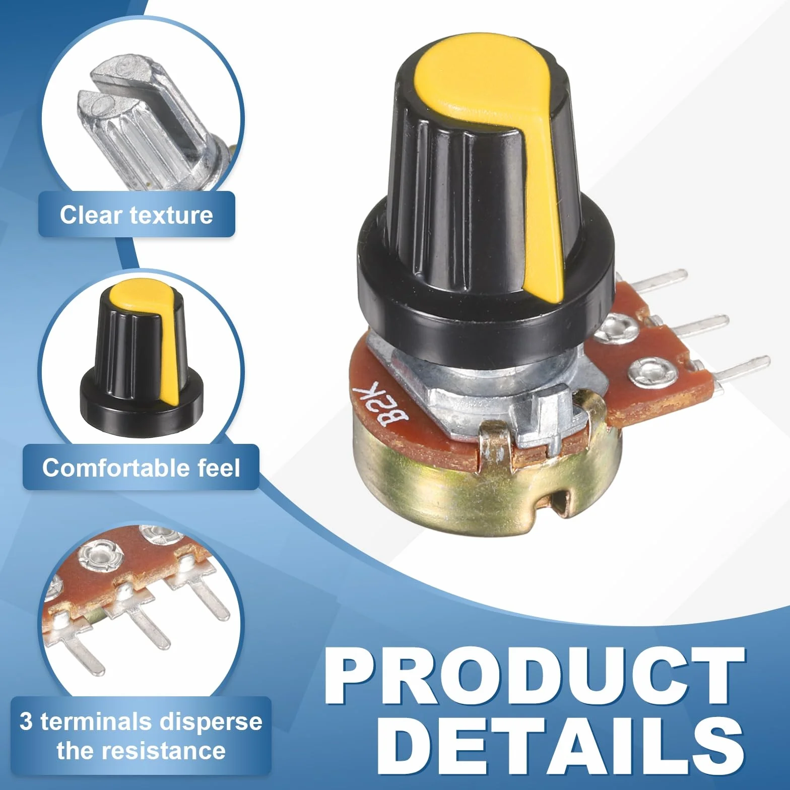 QUARKZMAN WH148 Zestaw Potencjometr 2K Regulowany Liniowy Ohm Zmienny Potencjometr