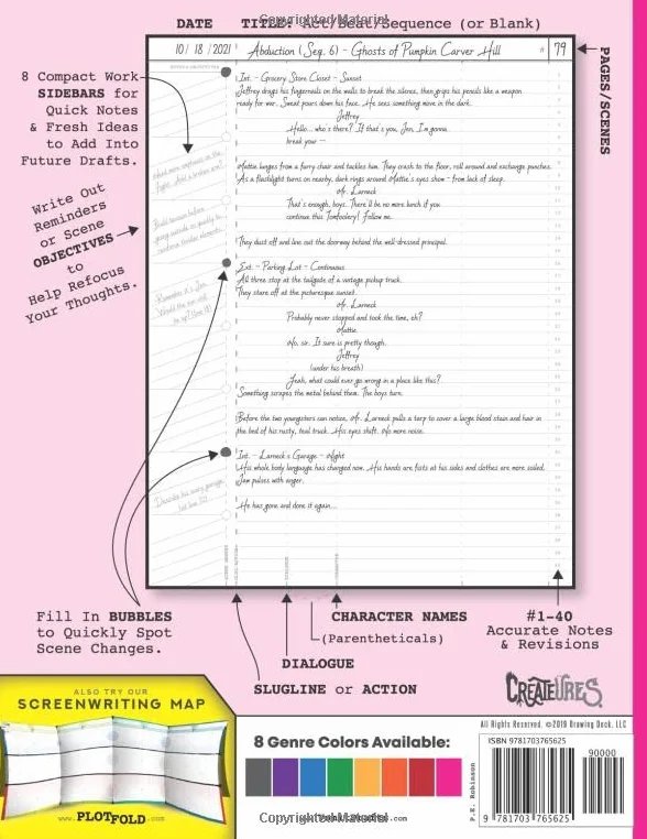 Blank Screenwriting Notebook 200 Pages Pre-Formatted Script Templates 8.5" x 11" Journal for Writers