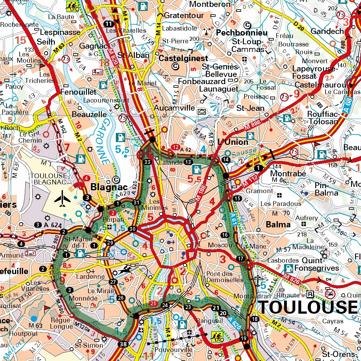 Carte Régionale Midi-Pyrénées 2026 Occitanie Ouest