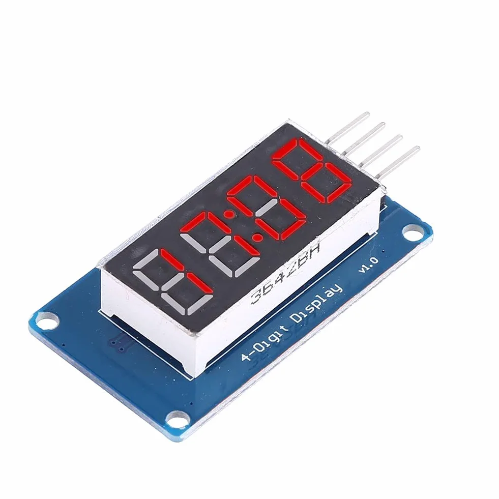 4 szt. 0,36 cala 3,3 ~ 5,5 V LED 4 Digit 7-segmentowy wyświetlacz, regulowana jasność, moduł z wyświetlaczem zegara do czerwonego światła