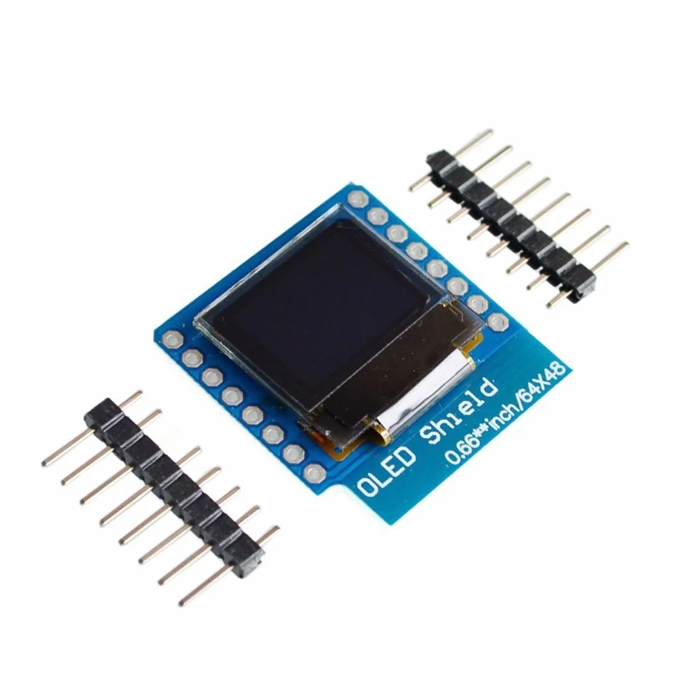 DollaTek Moduł wyświetlacza OLED Shield 0,66" 64 x 48 moduł LCD IIC/I2C