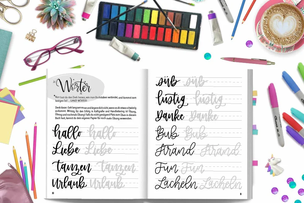 Kalligrafie Hand Lettering für Kinder Anfängerhandbuch