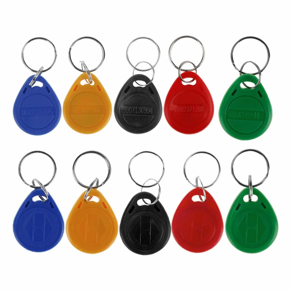 Karta dostępu RFID 125 kHz EM4100 TK4100 Brelok Smart ID 10 sztuk Mix Color