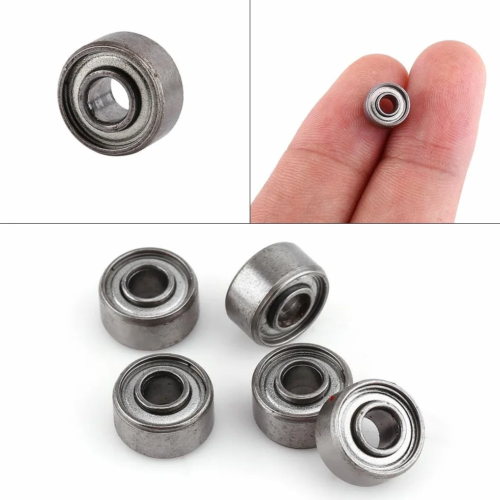 10 sztuk 693ZZ Deep Groove łożysko kulkowe miniaturowe podwójne gumowe łożysko kulkowe trwałe czarne uniwersalne do małych wrotków do drukarki 3D 3 x 8 x 4 mm