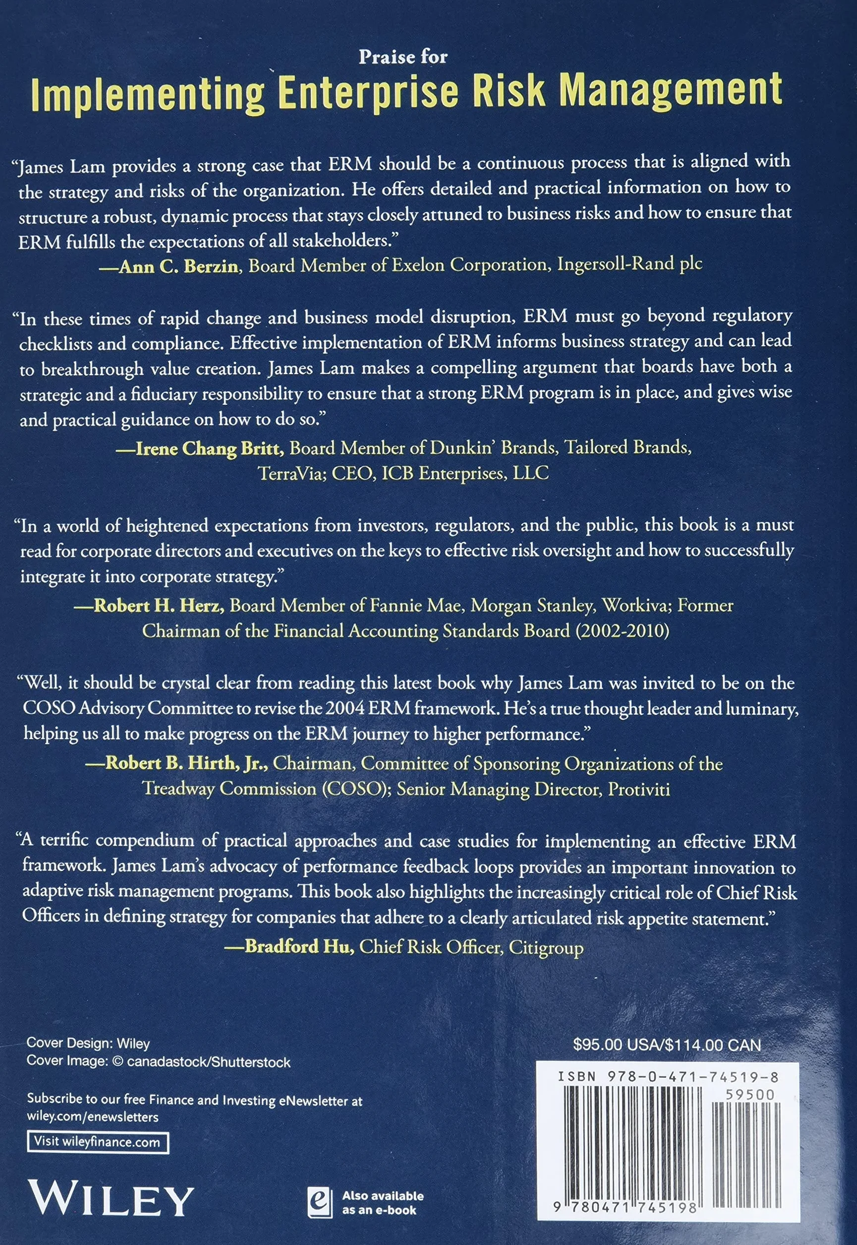Implementing Enterprise Risk Management: From Methods to Applications: 319
